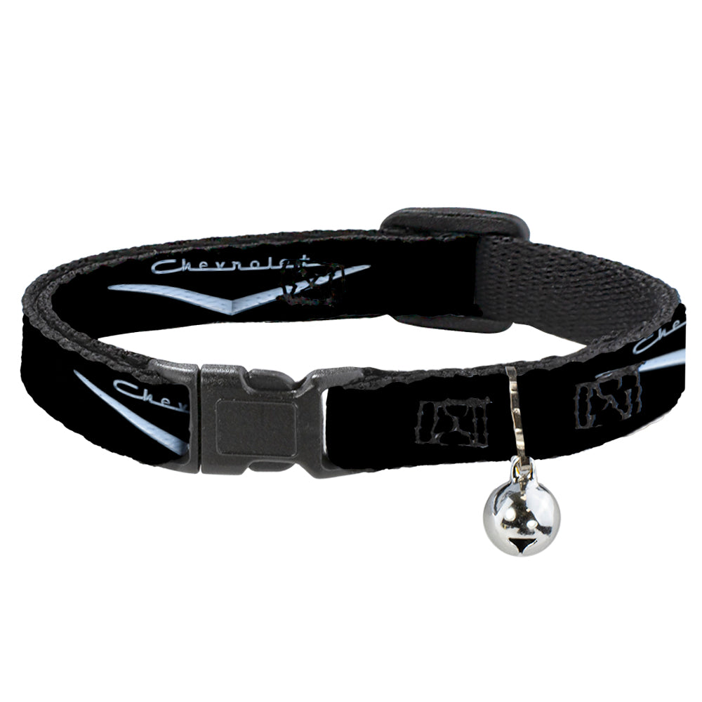 Cat Collar Breakaway - 1955-57 CHEVROLET V Emblem Black Silver