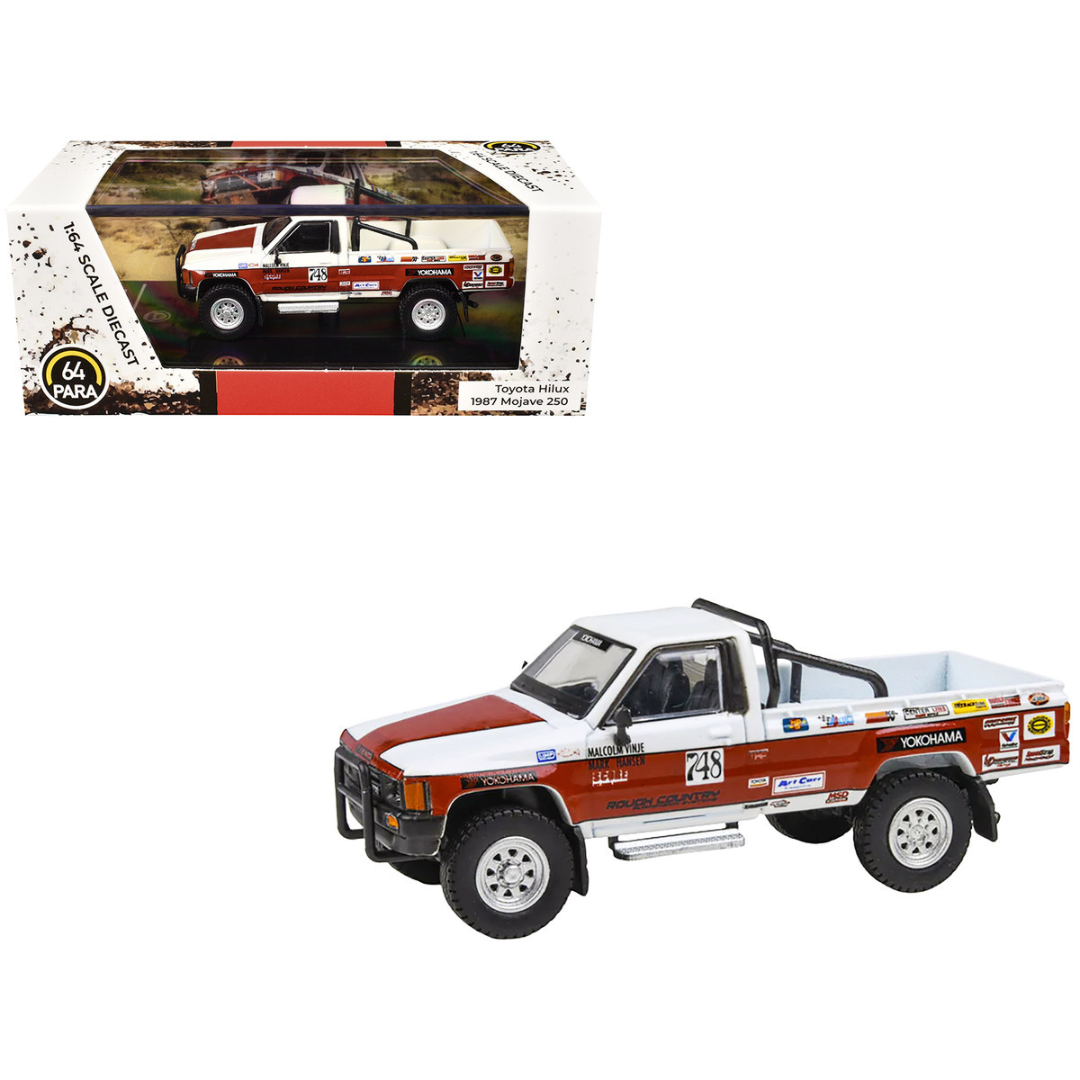 Toyota Hilux Pickup Truck #748 Malcolm Vinje - Mark Hansen "Mojave 250" (1987) 1/64 Diecast Model Car
