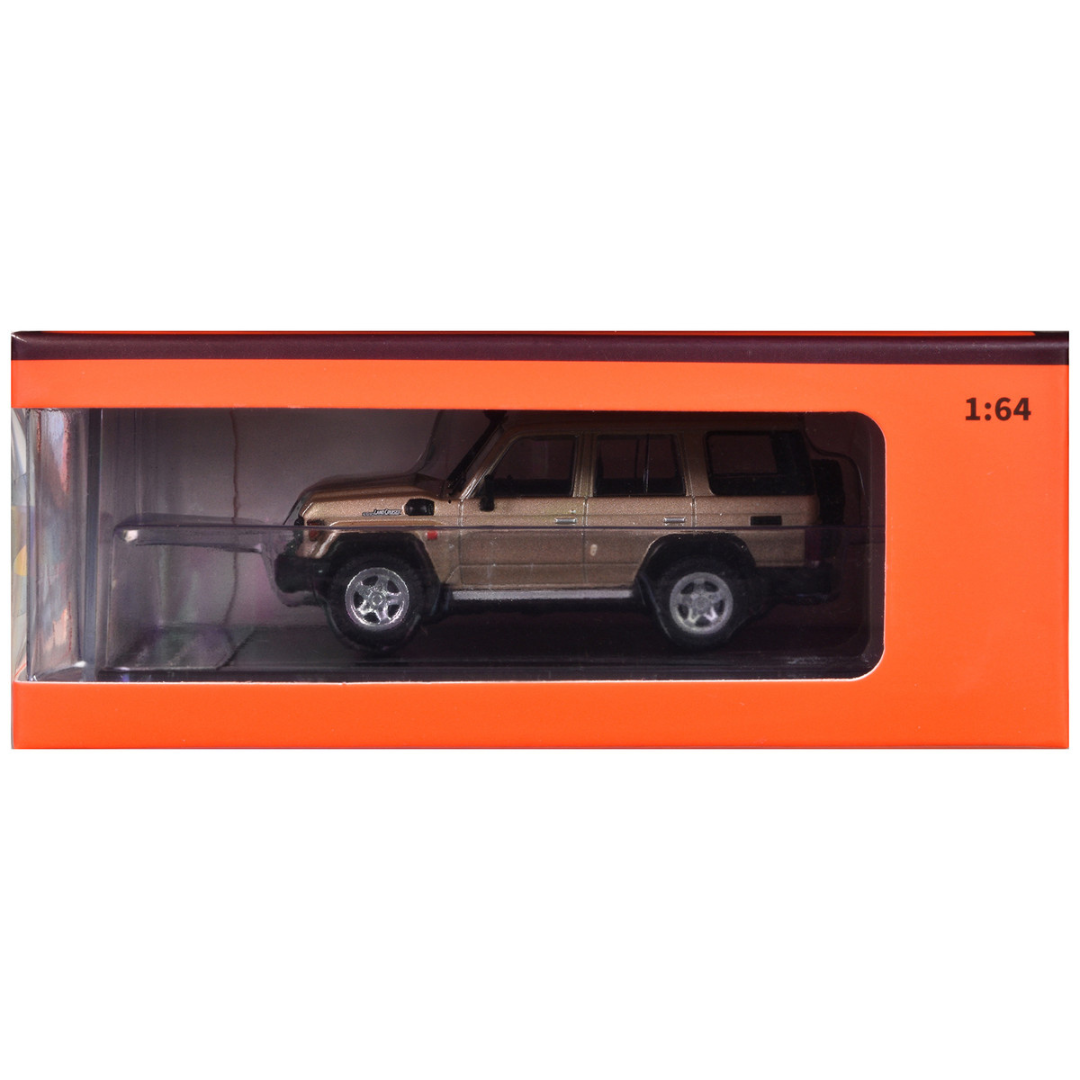 Toyota Land Cruiser (J76) Gold Metallic 1/64 Diecast Model Car