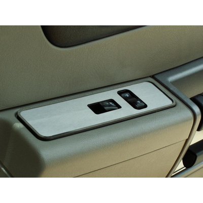 2003-2007 Hummer H2 - Door Arm Control Plates 4Pc | Brushed Stainless w/Polished Rings