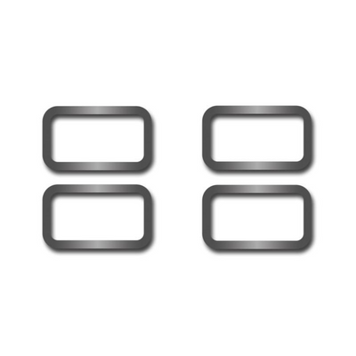 2003-2007 Hummer H2 - Door Lock Trim Rings 4Pc | Polished Stainless Steel