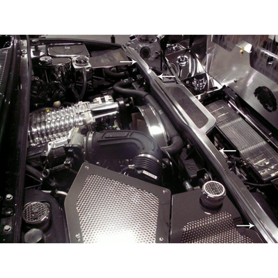 2003-2007 Hummer H2 - Perforated Header Plate  | Polished Stainless Steel