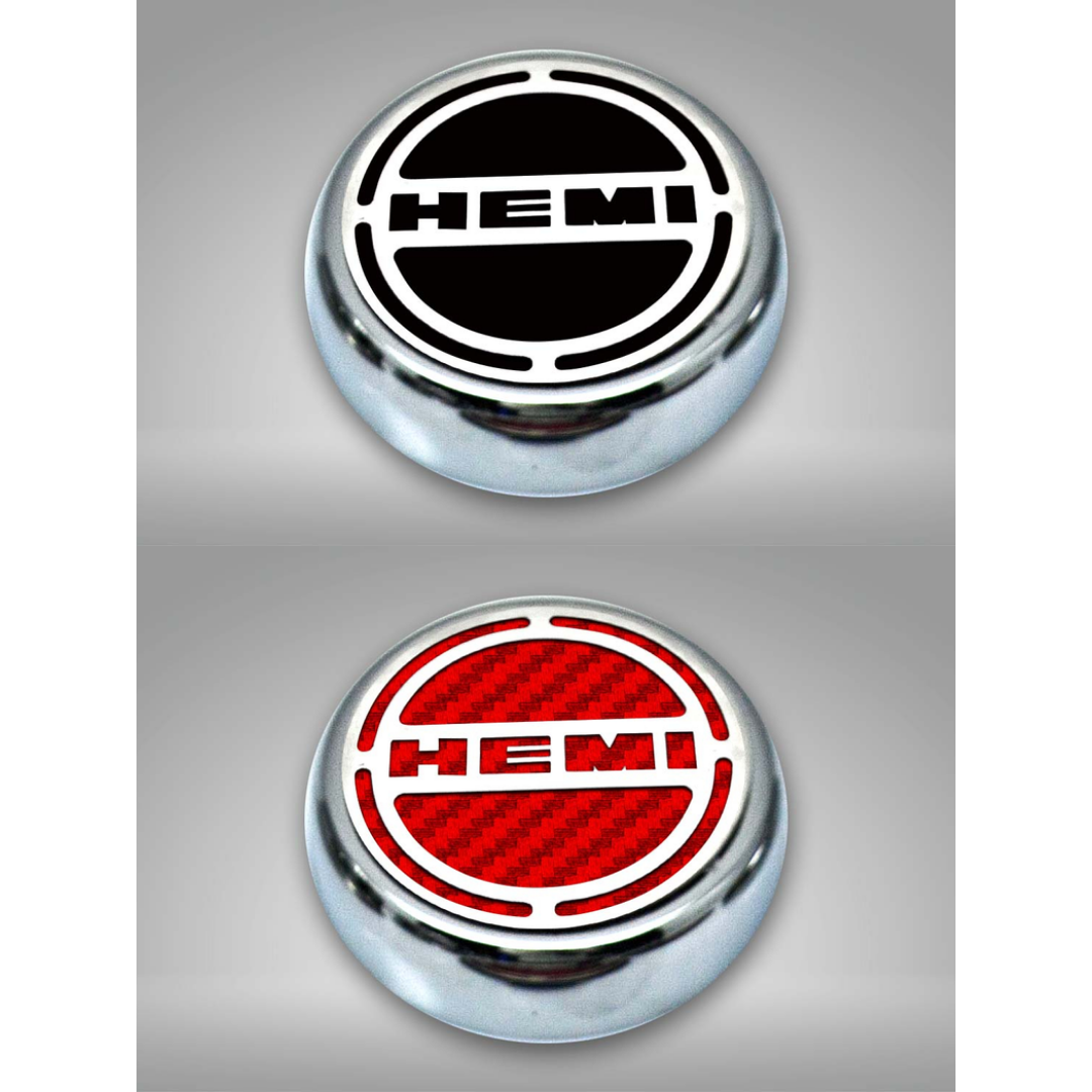 2008-2018 5.7 Hemi V8 Engine - "HEMI" Fluid & Shock Tower Cap Covers 11Pc - 6.4L