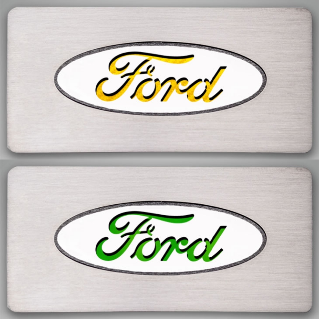 2009-2014 Ford Raptor - FORD Logo Glove Box Trim | Stainless Steel