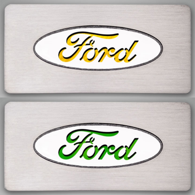 2009-2014 Ford Raptor - FORD Logo Glove Box Trim | Stainless Steel