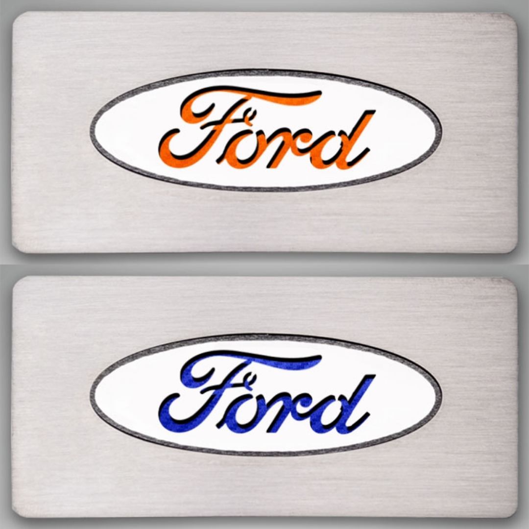2009-2014 Ford Raptor - FORD Logo Glove Box Trim | Stainless Steel