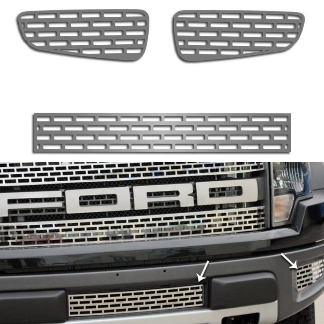 2010-2014 Ford Raptor - Lower Front Grille 3Pc | Stainless Steel