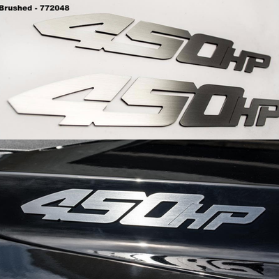 2017-2018 Ford Raptor - 450 Horsepower Emblems 4 Styles 2Pc | Stainless Steel