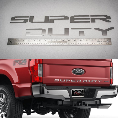 2017 Ford F-250/350 Super Duty - 'SUPER DUTY' Tailgate Letter Inserts | Polished Stainless Steel