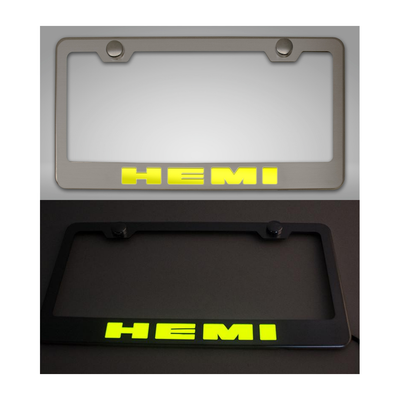 Custom HEMI License Plate Frame | Stainless Steel
