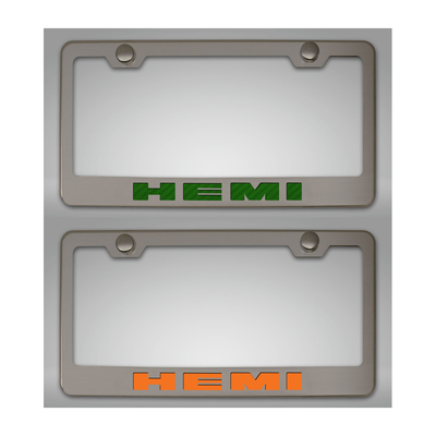 Custom HEMI License Plate Frame | Stainless Steel
