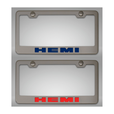 Custom HEMI License Plate Frame | Stainless Steel