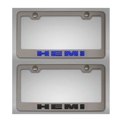 Custom HEMI License Plate Frame | Stainless Steel