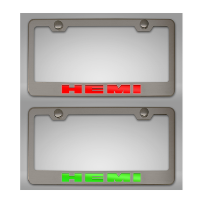 Custom HEMI License Plate Frame | Stainless Steel
