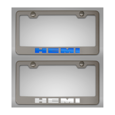 Custom HEMI License Plate Frame | Stainless Steel