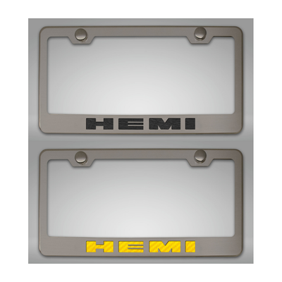 Custom HEMI License Plate Frame | Stainless Steel