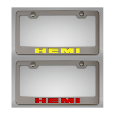 Custom HEMI License Plate Frame | Stainless Steel