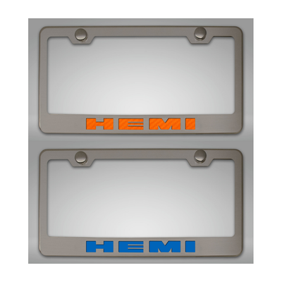 Custom HEMI License Plate Frame | Stainless Steel