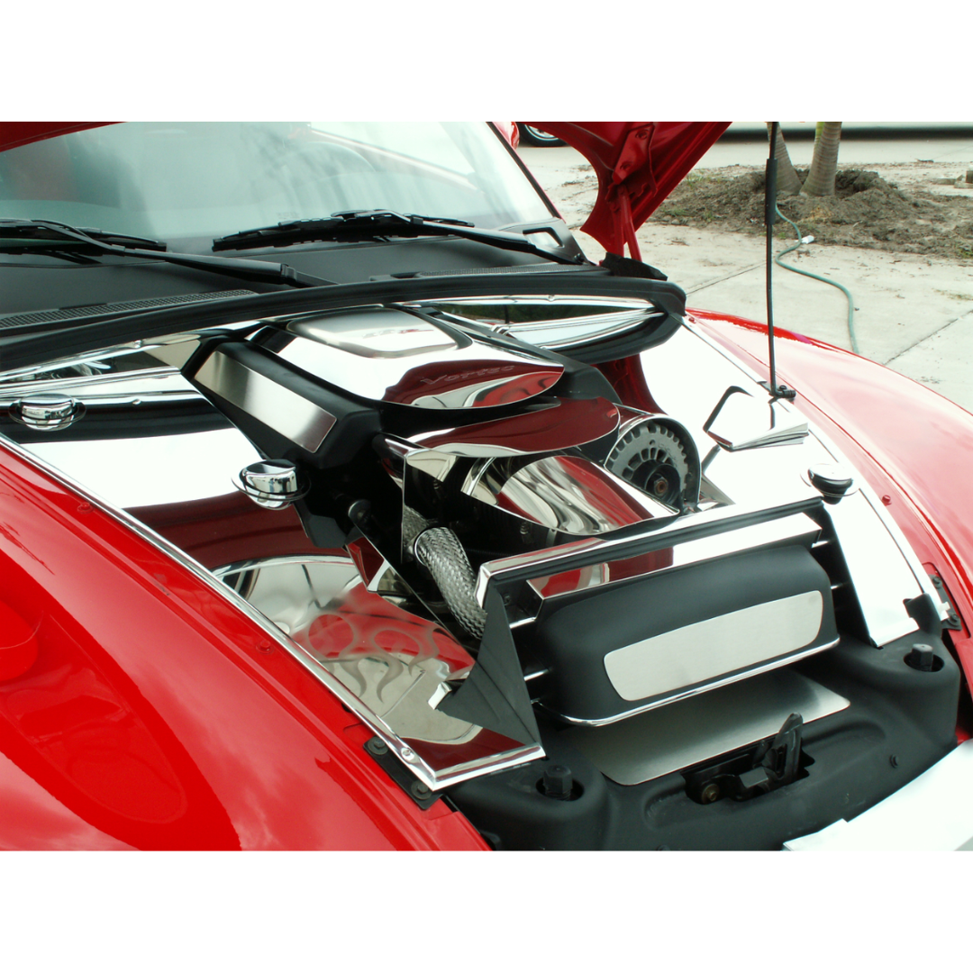 SSR Inner Fender Covers Polished Hood Prop Rod 2003-2004