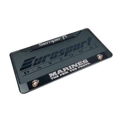 USMC Semper Fi Marines The Few The Proud Black License Plate Frame