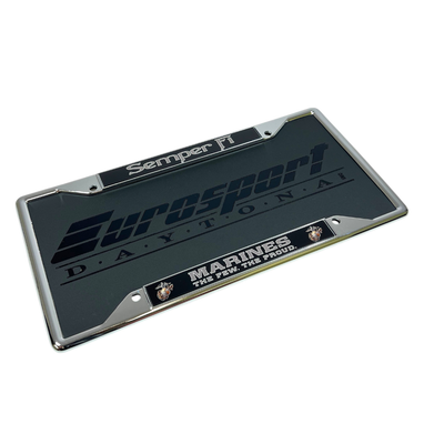 USMC Semper Fi Marines The Few The Proud Chrome License Plate Frame
