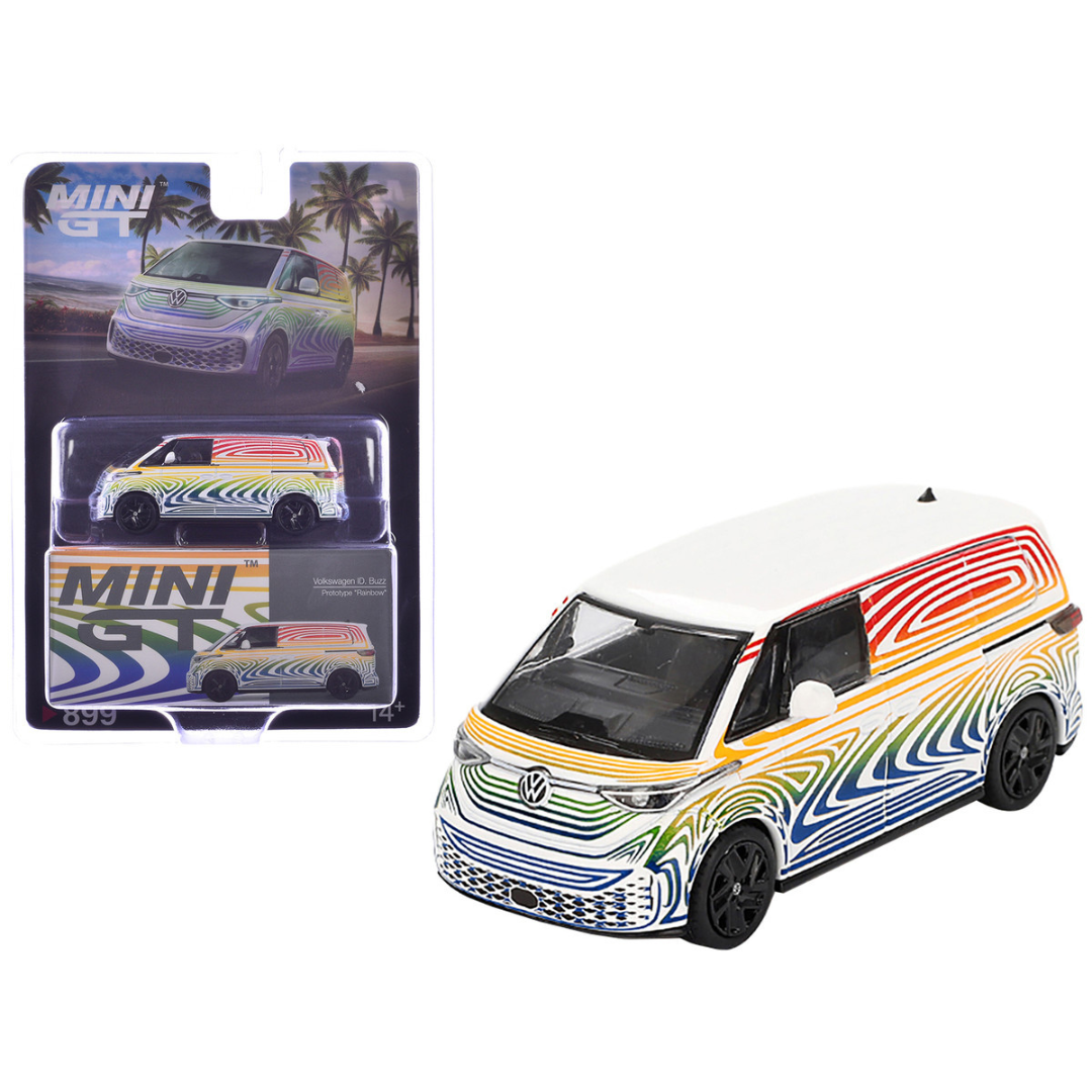 Volkswagen ID. Buzz Van Prototype "Rainbow" Limited Edition 1/64 Diecast Model Car
