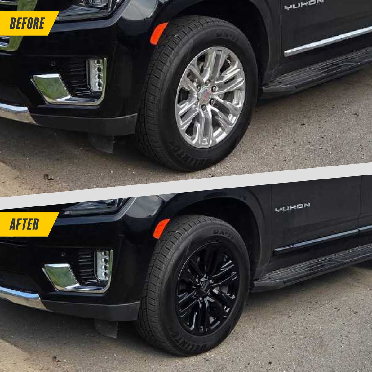 Trim Illusion WSK717-20BLK gloss black wheel skin set for 2021-2024 GMC Yukon and Yukon XL - image 14