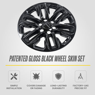 Trim Illusion WSK717-20BLK gloss black wheel skin set for 2021-2024 GMC Yukon and Yukon XL - image 13