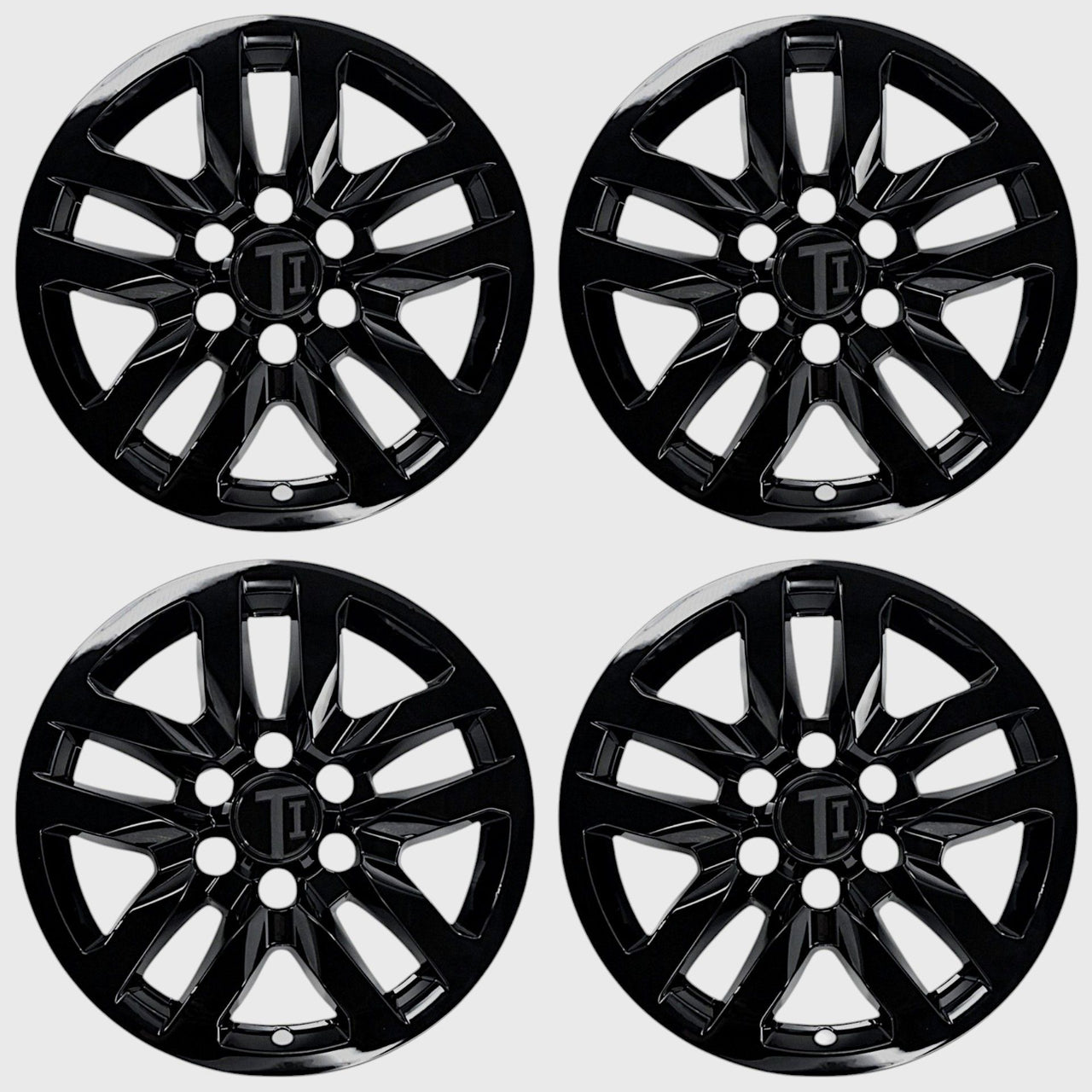 2019-21 Chevrolet Silverado 1500, 21-24 Chevrolet Suburban/Tahoe 8 PCS Gloss Black Snap-on Wheel Skin Set