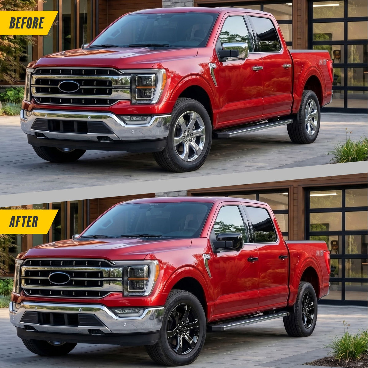 Trim Illusion WSK726-20BLK gloss black wheel skin set for 2021-2023 Ford F-150 - image 11