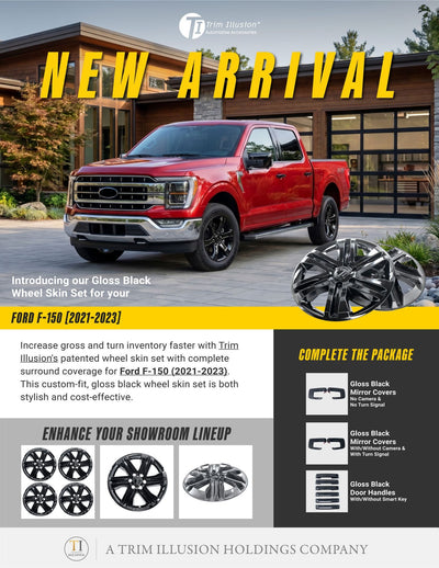 Trim Illusion WSK726-20BLK gloss black wheel skin set for 2021-2023 Ford F-150 - image 14
