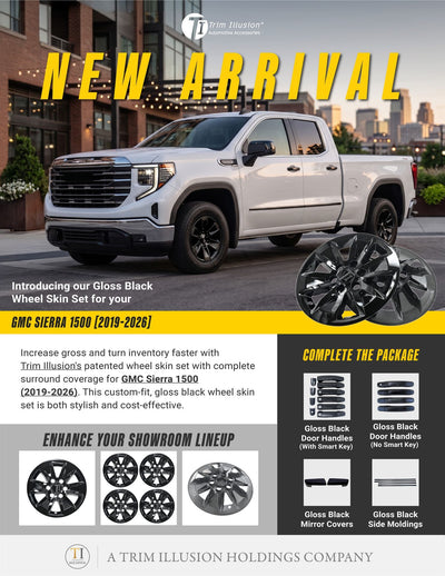 Trim Illusion WSK729-17BLK gloss black wheel skin set for 2019-2026 Chevrolet Silverado 1500 and GMC Sierra 1500 - image 14