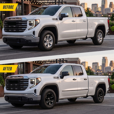 Trim Illusion WSK729-17BLK gloss black wheel skin set for 2019-2026 Chevrolet Silverado 1500 and GMC Sierra 1500 - image 10