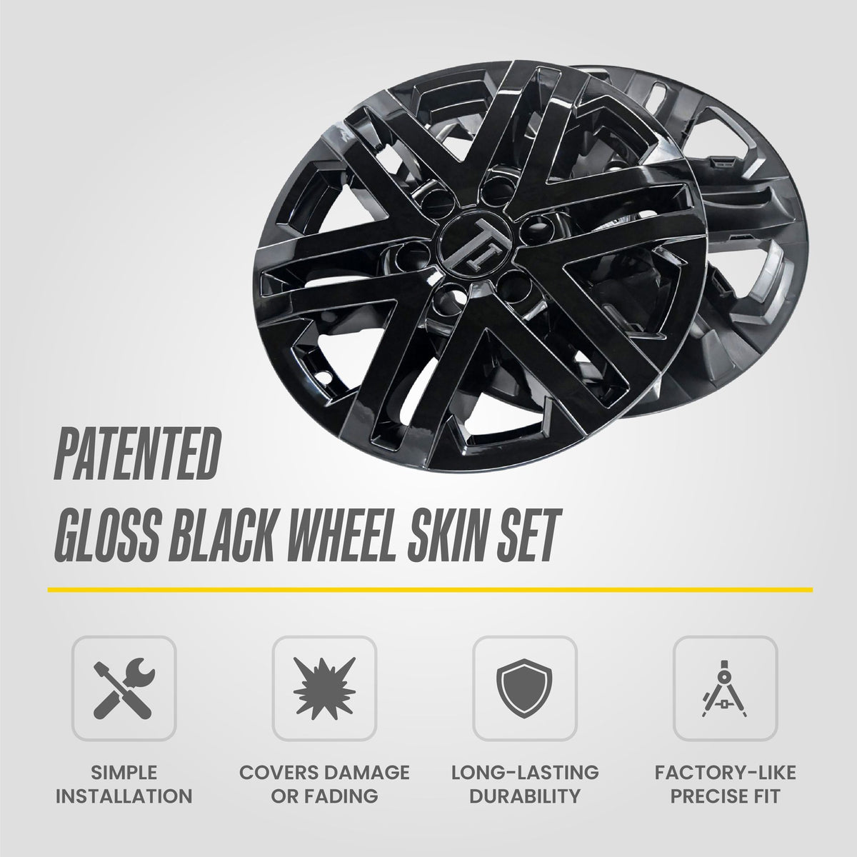 Trim Illusion WSK736-18BLK gloss black wheel skin set for 2022-2026 Toyota Tundra - image 11