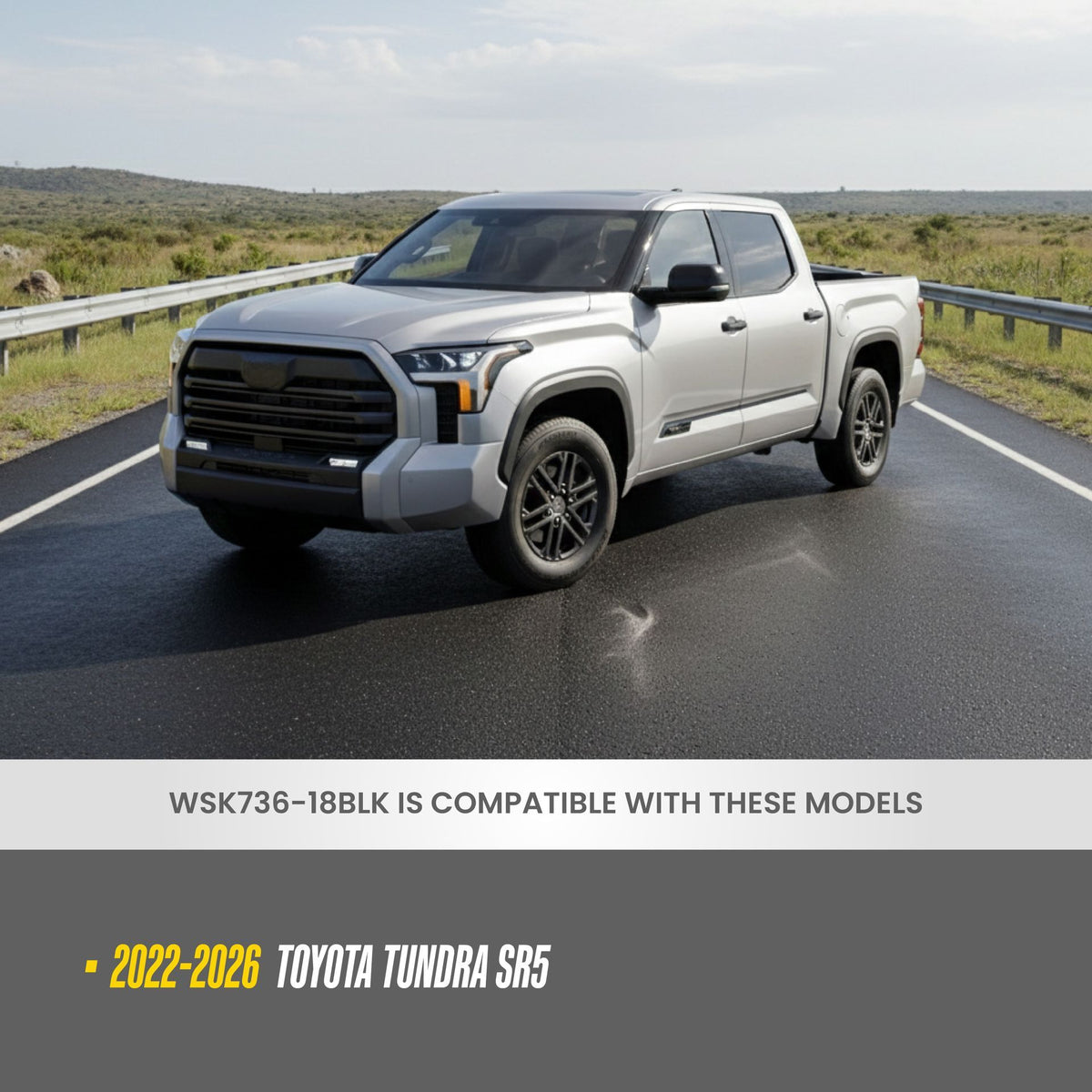 Trim Illusion WSK736-18BLK gloss black wheel skin set for 2022-2026 Toyota Tundra - image 9