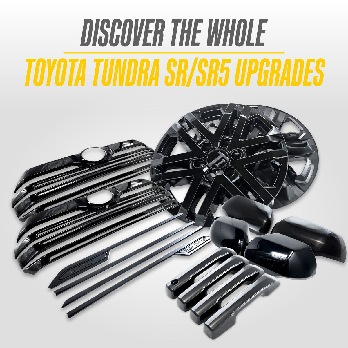 Trim Illusion WSK736-18BLK gloss black wheel skin set for 2022-2026 Toyota Tundra - image 8