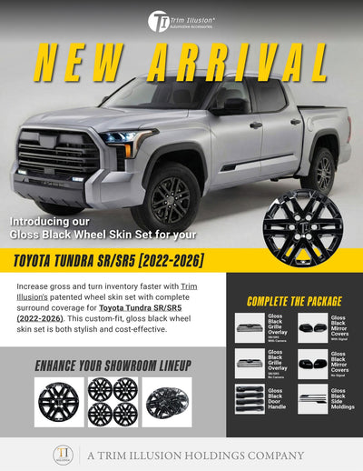 Trim Illusion WSK736-18BLK gloss black wheel skin set for 2022-2026 Toyota Tundra - image 16