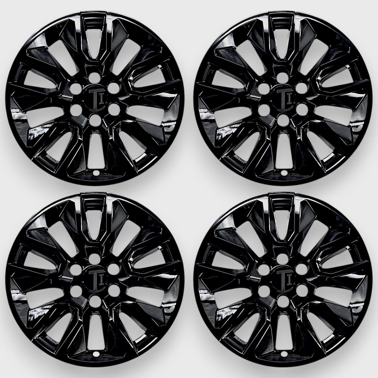 2019-25 Chevrolet Silverado 1500, 22-24 Chevrolet Suburban/Tahoe 8 PCS Gloss Black Snap-on Wheel Skin Set