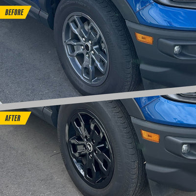 Trim Illusion WSK740-17BLK gloss black wheel skin set for 2021-2024 Ford Bronco Sport - image 10
