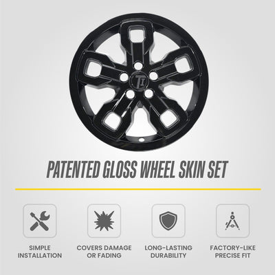 Trim Illusion WSK740-17BLK gloss black wheel skin set for 2021-2024 Ford Bronco Sport - image 9