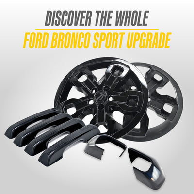 Trim Illusion WSK740-17BLK gloss black wheel skin set for 2021-2024 Ford Bronco Sport - image 7