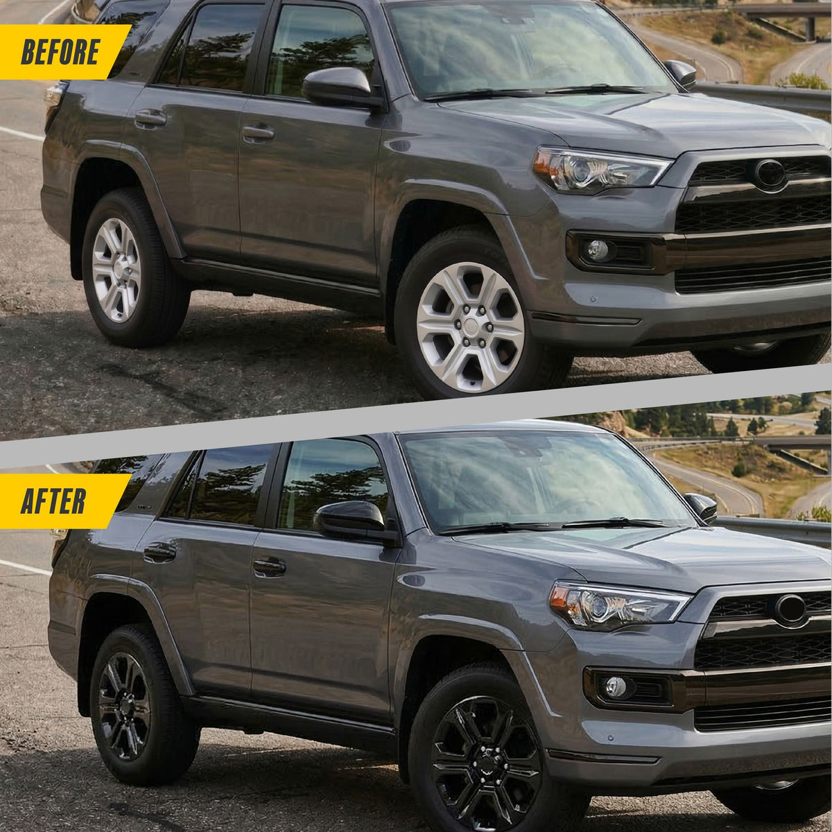 Trim Illusion WSK741-17BLK gloss black wheel skin set for 2014-2024 Toyota 4Runner - image 11