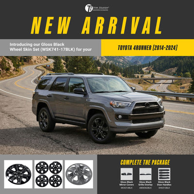Trim Illusion WSK741-17BLK gloss black wheel skin set for 2014-2024 Toyota 4Runner - image 14