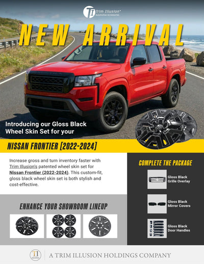 Trim Illusion WSK750-17BLK gloss black wheel skin set for 2022-2024 Nissan Frontier - image 16