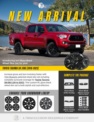 Trim Illusion WSK756-16BLK gloss black wheel skin set for 2016-2023 Toyota Tacoma - image 15