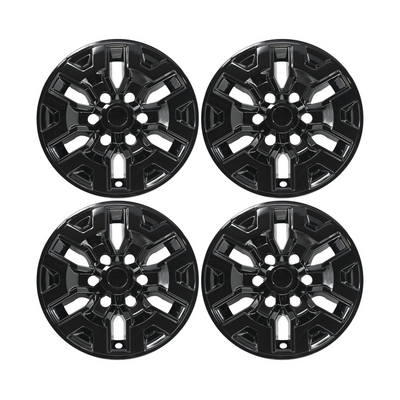 2016-23 Toyota Tacoma 8 PCS Gloss Black Snap-on Wheel Skin Set