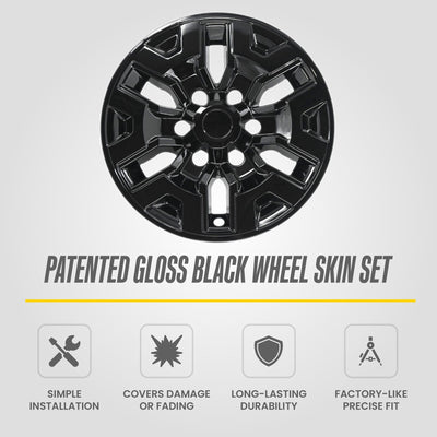 Trim Illusion WSK761-16BLK gloss black wheel skin set for 2016-2023 Toyota Tacoma - image 10
