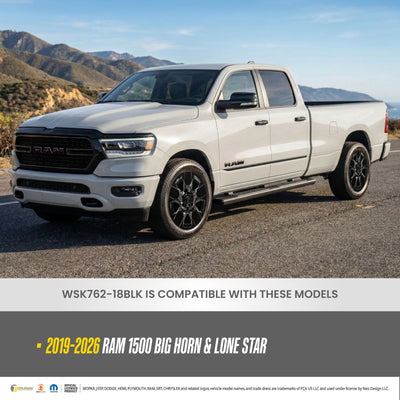 Trim Illusion WSK762-18BLK gloss black wheel skin set for 2019-2026 Ram 1500 - image 8