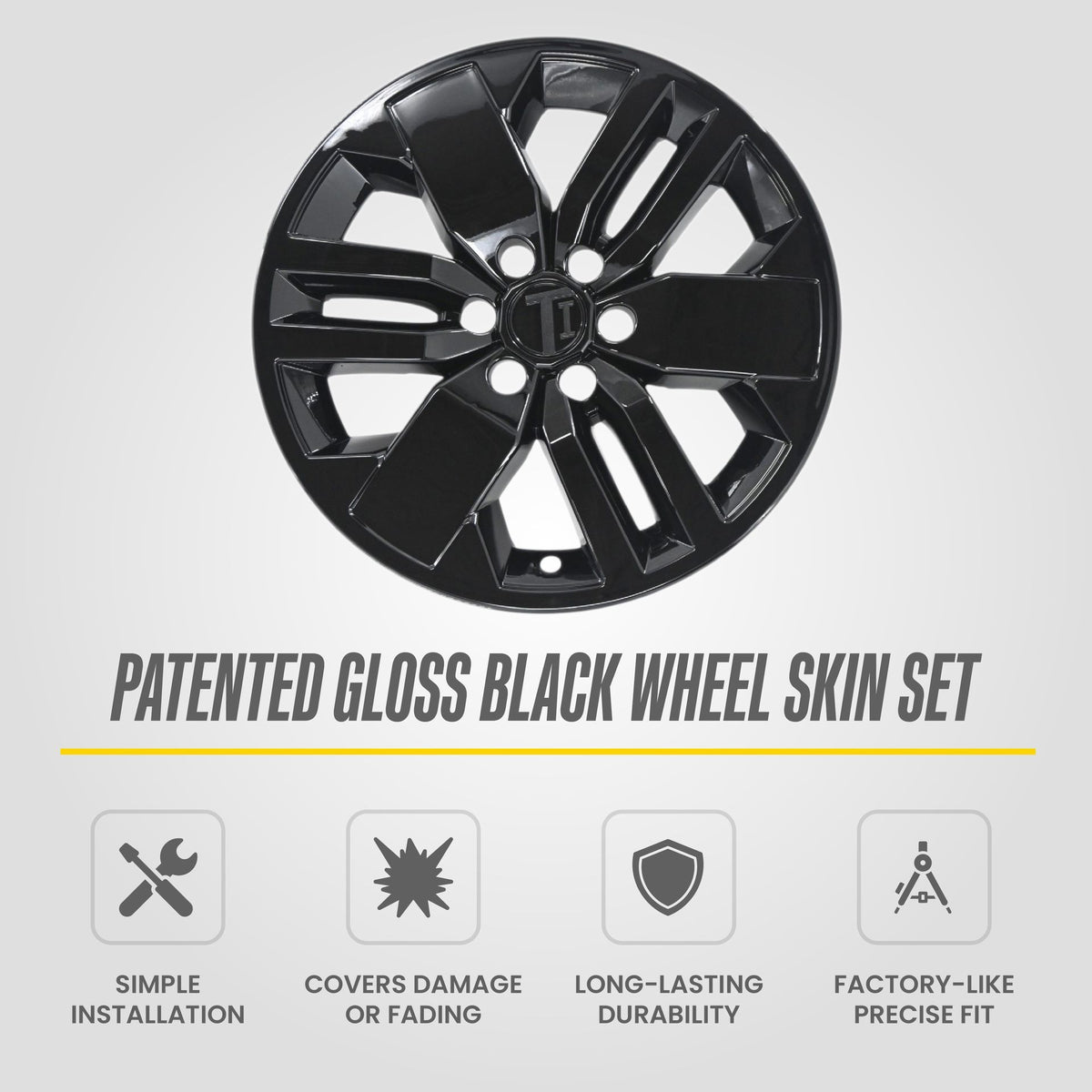 Trim Illusion WSK816-17BLK gloss black wheel skin set for 2025-2026 Nissan Frontier - image 10