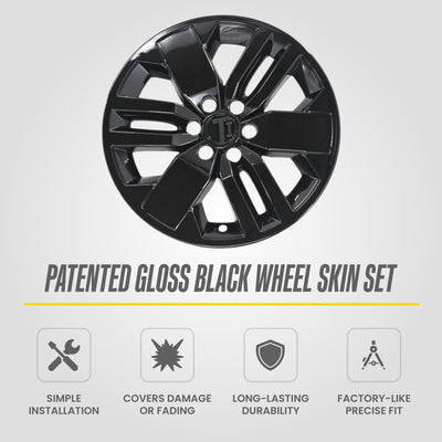 Trim Illusion WSK816-17BLK gloss black wheel skin set for 2025-2026 Nissan Frontier - image 10